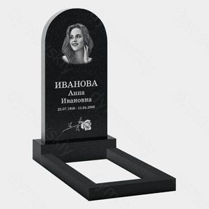 Памятник на могилу (20-143) «Классический арочный с розой» 20-143