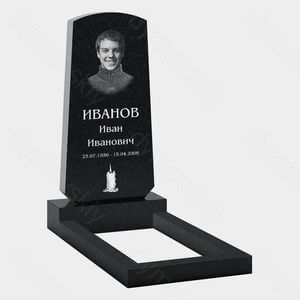 Памятник на могилу (20-146) «Усеченный ромб с арочном срезом» 20-146