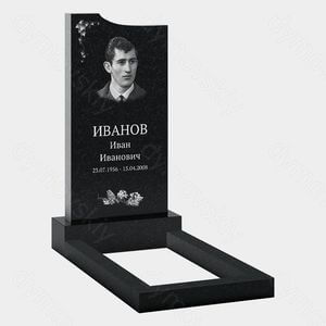 Памятник на могилу (20-179) «Строгая прямоугольная стела с асимметричным верхом» 20-179