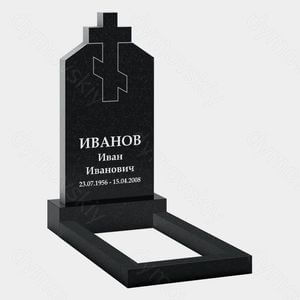 Памятник на могилу (20-190) «Прямоугольная стела с рельефным крестом» 20-190