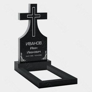 Памятник на могилу (20-192) «Строгий силуэт с крестом» 20-192