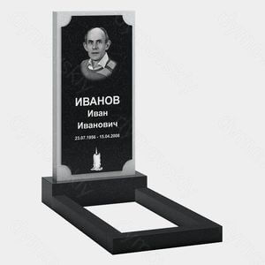 Памятник на могилу (20-204) «Прямоугольная стела с скошенными углами и свечой» 20-204