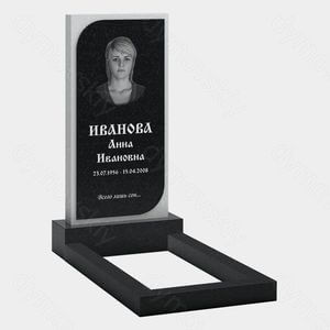 Памятник на могилу (20-206) «Строгая стела с закругленным углом» 20-206
