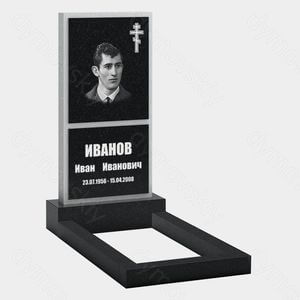 Памятник на могилу (20-207) «Простой с православным крестом и рамками» 20-207