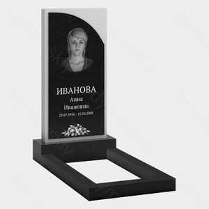 Памятник на могилу (20-212) «Парусный с плавной дугой и рамкой» 20-212