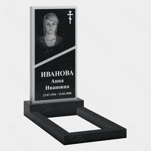 Памятник на могилу (20-214) «С диагональю и православным крестом» 20-214
