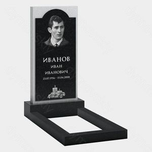Памятник на могилу (20-215) «Прямоугольный арочный со свечой» 20-215