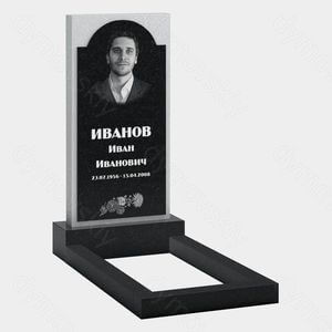 Памятник на могилу (20-219) «С арочным верхом и цветами» 20-219
