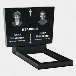 Памятник на могилу (21-101) «Простая строгая стела с крестом и свечой» 21-101