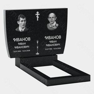 Памятник на могилу (21-103) «Двойная стела с крестом и свечой» 21-103