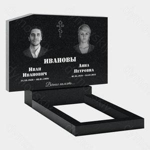 Памятник на могилу (21-120) «Простая прямоугольная стела с крестом» 21-120