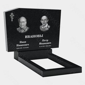 Памятник на могилу (21-121) «Двойной прямоугольный с православным крестом» 21-121