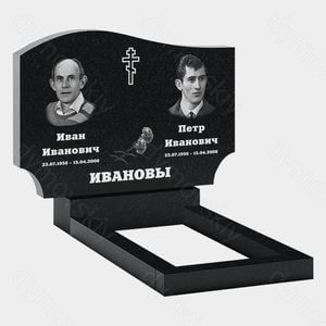 Памятник на могилу (21-126) «Парус с изогнутой верхушкой и крестом» 21-126