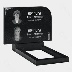 Памятник на могилу (21-135) «Со скругленной вершиной и свечой» 21-135