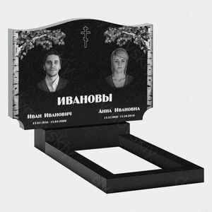 Памятник на могилу (21-145) «С гравировкой березовых деревьев» 21-145