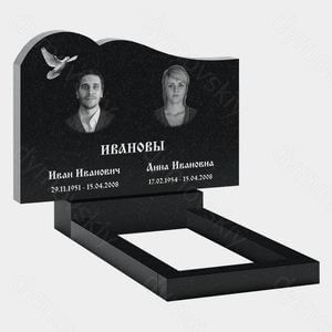 Памятник на могилу (21-155) «Двойная волна с птицей» 21-155