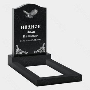 Памятник на могилу (22-152) «Вертикальная стела с орлом и растительным орнаментом»