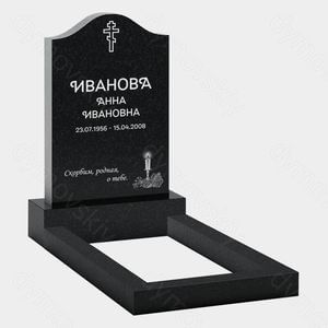 Памятник на могилу (22-153) «Вертикальная стела с арочным верхом и крестом»