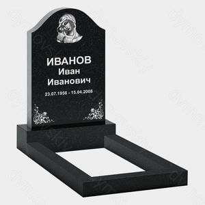 Памятник на могилу (22-155) «Вертикальная стела с закруглённой вершиной и женским ликом»