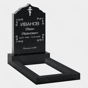 Памятник на могилу (22-164) «Вертикальная стела с закруглённой вершиной и крестом»