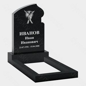 Памятник на могилу (22-176) «Вертикальная стела с ангелом и асимметричным верхом»