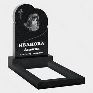 Памятник на могилу (22-191) «Ангелочек с сердцем и крестом»