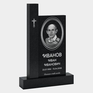 Памятник на могилу (30-100) «Вертикальный прямоугольный с боковой плитой» 30-100