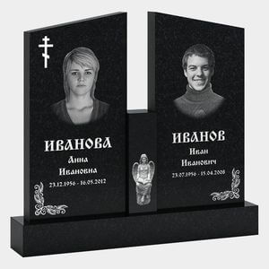 Памятник на могилу (30-146) «Двойной со скошенными стелами» 30-146