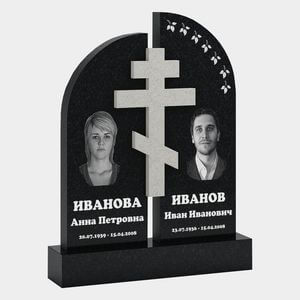 Памятник на могилу (30-204) «Двойной православный полуовал» 30-204