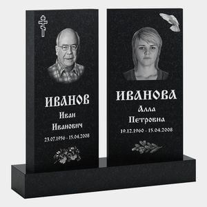 Памятник на могилу (30-206) «Двойной прямой ветрикальный» 30-206