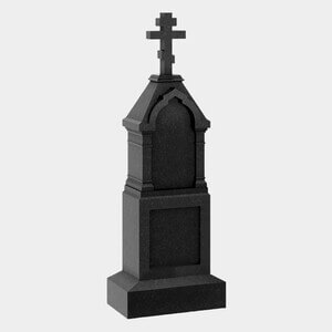 Памятник на могилу (30-621) «С арочной нишей и православным крестом» 30-621