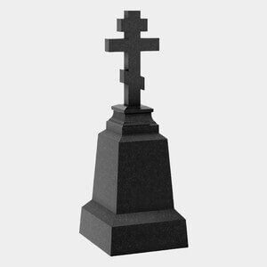 Памятник на могилу (30-627) «Православный крест на ступенчатом постаменте» 30-627
