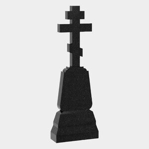 Памятник на могилу (30-628) «Православный крест на фигурном постаменте» 30-628