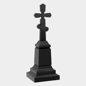 Памятник на могилу (30-632) «Православный крест на массивном постаменте» 30-632