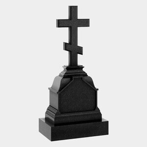 Памятник на могилу (30-633) «Православный крест на архитектурном постаменте» 30-633