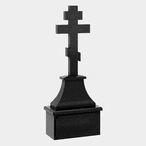 Памятник на могилу (30-641) «Православный крест на строгом постаменте» 30-641