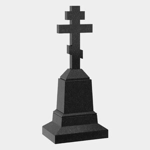 Памятник на могилу (30-642) «Православный крест на массивном постаменте» 30-642