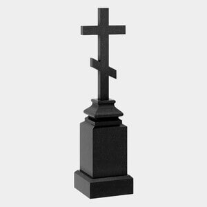 Памятник на могилу (30-648) «Православный крест на высоком постаменте» 30-648
