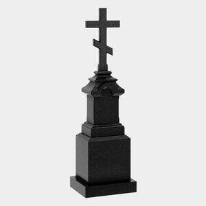 Памятник на могилу (30-651) «Православный крест на ступенчатом постаменте — строгая классика и монументальность» 30-651