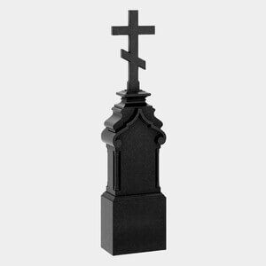 Памятник на могилу (30-653) «С фигурной аркой и православным крестом» 30-653