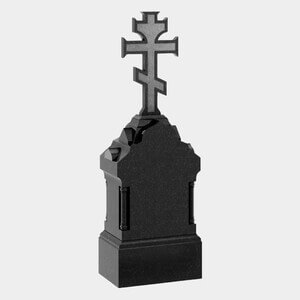 Памятник на могилу (30-663) «С фигурным основанием и православным крестом» 30-663