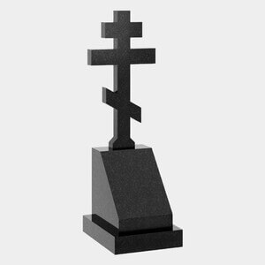 Памятник на могилу (30-670) «Православный с наклонным основанием и крестом» 30-670