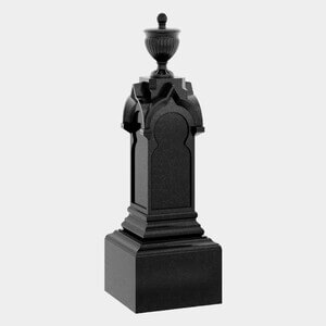Памятник на могилу (30-671) «Колонна с аркой и вазой — строгий классический стиль» 30-671
