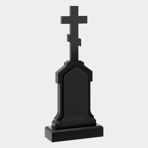 Памятник на могилу (30-678) «Вертикальный православный с крестом из двух перекладин» 30-678