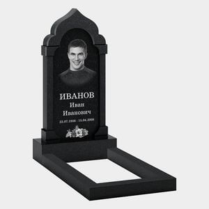 Памятник на могилу (32-104) «Арочная стела с цветами» 32-104