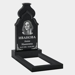 Памятник на могилу (32-122) «Арочный силуэт с декоративным навершием и растительным орнаментом» 32-122