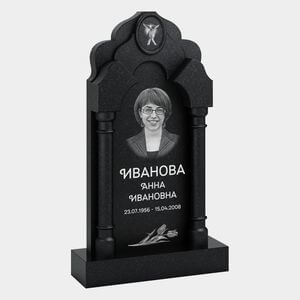 Памятник на могилу (33-184) «Арка с колоннами, фигурным верхом и медальоном» 33-184
