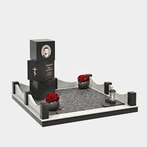 Комплекс на могилу (40-134) «Строгий одиночный с геометрической композицией» 40-134