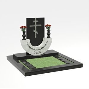 Комплекс на могилу (40-140) «Классический православный с полукруглой стелой» 40-140