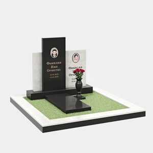 Комплекс на могилу (40-164) «Двойной с контрастом форм и оттенков» 40-164